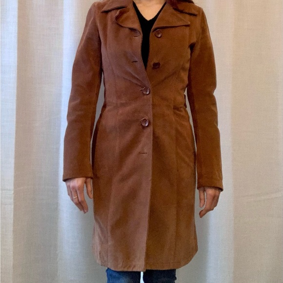 Dolce and Gabbana Brown Suede Trench Coat Size 40. - Picture 5 of 15